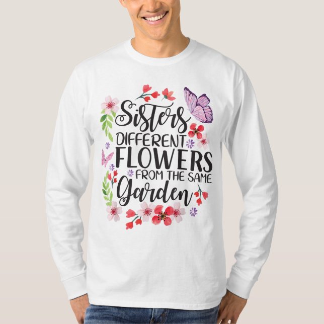 Camiseta Hermanas Flores Diferentes De La Misma Jardín Funn (Anverso)