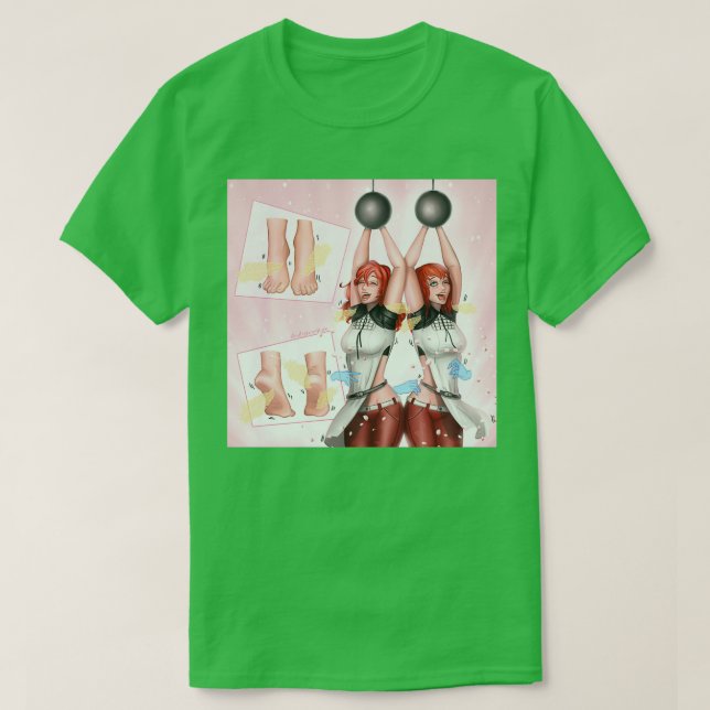 Camiseta Hermanas gemelas Pies de pelota 2 (Diseño del anverso)