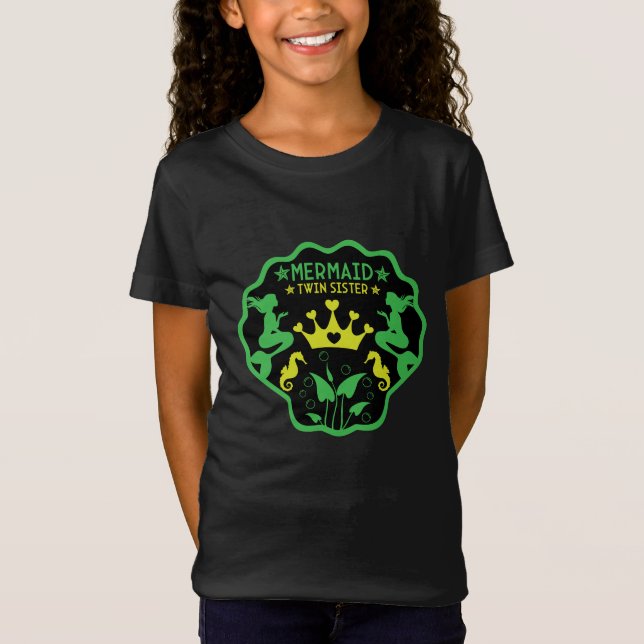 Camiseta Hermanas gemelas sirena (Anverso)