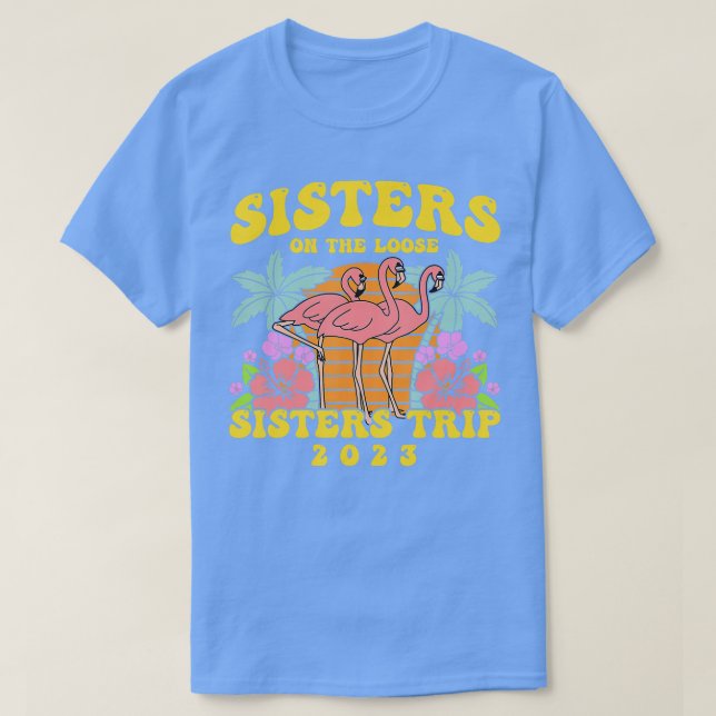 Camiseta Hermanas retro en el viaje vacacional suelto 2023 (Diseño del anverso)