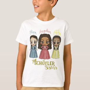 Camiseta Hermanas Schuyler - Arte Kawaii por Mary Layton