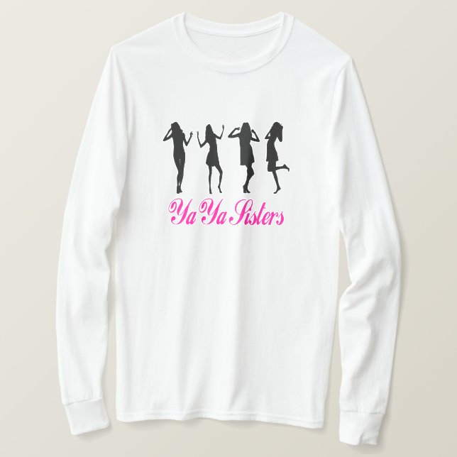 Camiseta Hermanas Ya Ya (rosa) (Anverso del diseño)