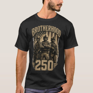 Camiseta Hermandad 250 Patriótico Militar Americano