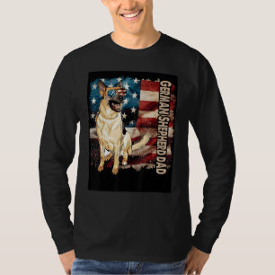 Camiseta Hermandad Alemana de Pastor Papá Bandera Americana
