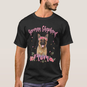 Camiseta Hermandad alemana dulce mamá Flor Perro Lover Muje