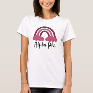 Camiseta Hermandad Alpha Phi Sorority Bordeaux Arcoíris