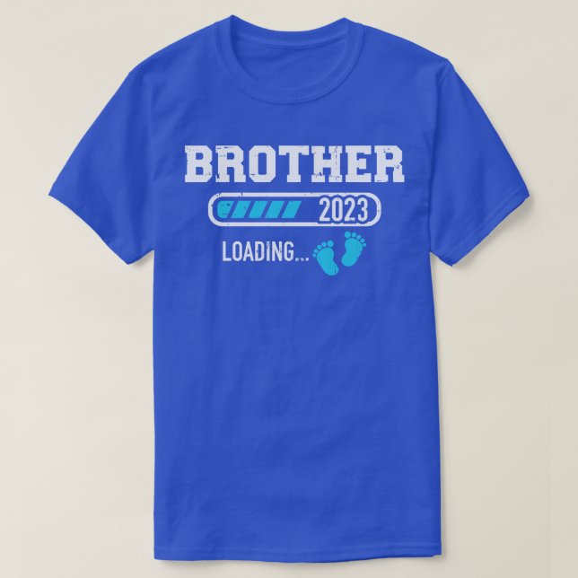 Camiseta Hermano 2023 cargando para nuevo hermano (Diseño del anverso)