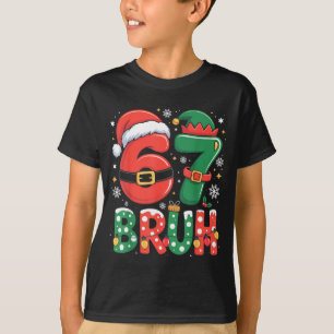 Camiseta Hermano 67 Seis Siete 6 7 Meme Navidad Divertido C