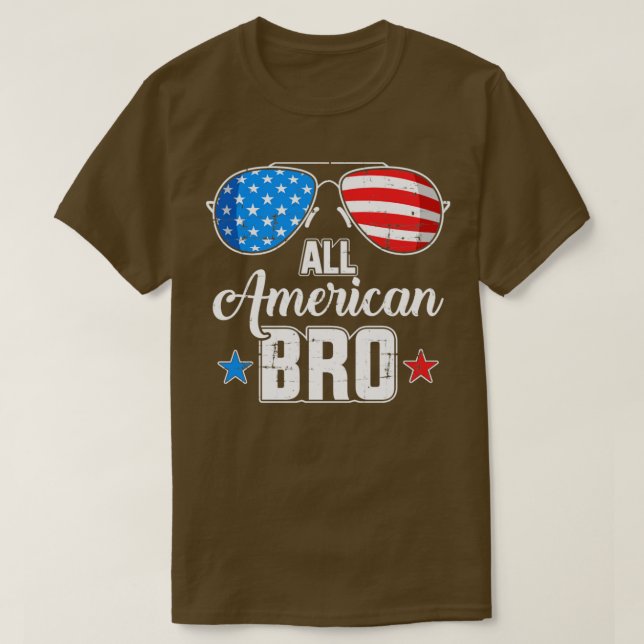 Camiseta Hermano americano bandera de los Estados Unidos pa (Diseño del anverso)