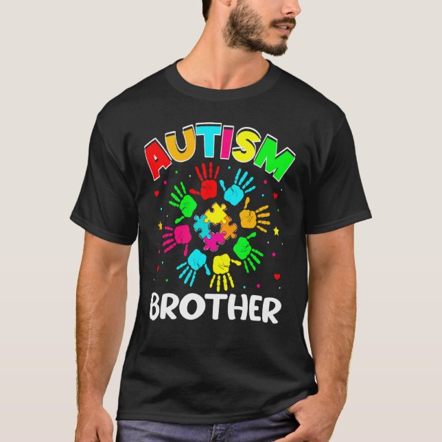 Camiseta Hermano autista rompe apoyo al autismo familiar co (Anverso)
