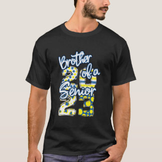 Camiseta Hermano azul y dorado de un graduado de la escuela