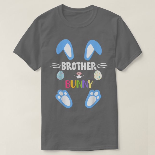 Camiseta Hermano Bunny Cute Design Costume Hombres Familia  (Diseño del anverso)