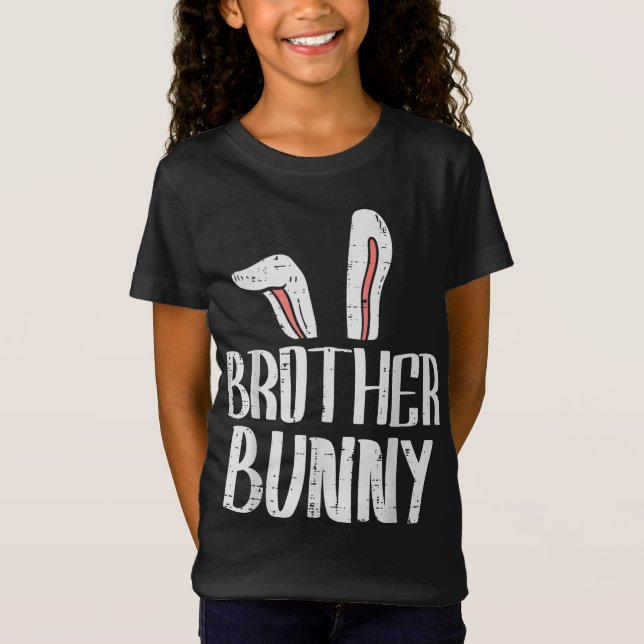 Camiseta Hermano Bunny Ears Cute Easter Family Matando Big (Anverso)