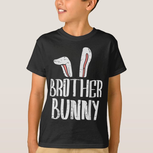 Camiseta Hermano Bunny Ears Cute Easter Family Matando Big (Anverso)