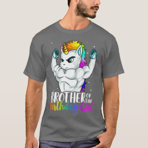 Camiseta Hermano Chica de cumpleaños Unicorn hijo nieto