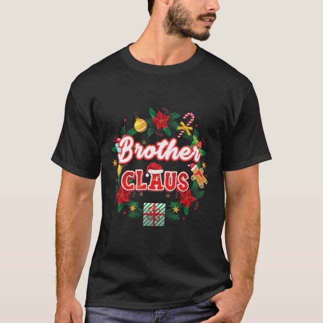 Camiseta Hermano Claus Navidades Santa Laurel Wreath Mistle (Anverso)