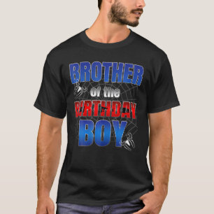 Camiseta Hermano Cumpleaños Boy Spider fiesta de cumpleaños