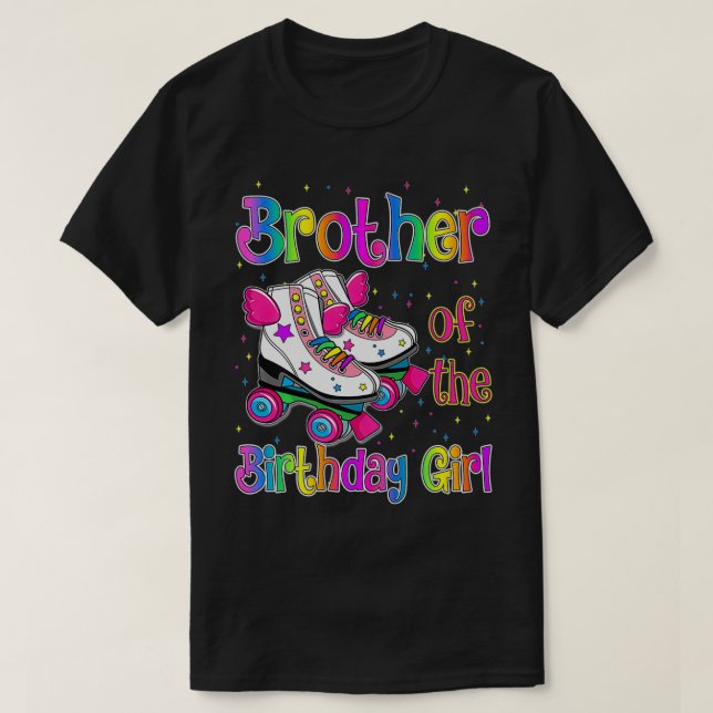 Camiseta Hermano Cumpleaños Familia de Cumpleaños Patinada (Diseño del anverso)