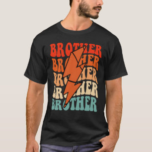 Camiseta Hermano de básquetbol Retro Groovy Relámpago Grasa