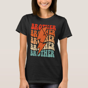 Camiseta Hermano de básquetbol Retro Groovy Relámpago Grasa