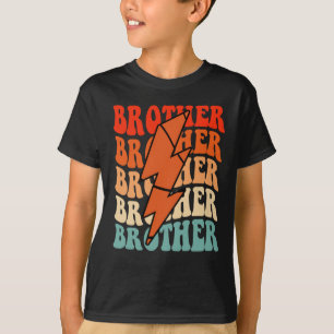 Camiseta Hermano de básquetbol Retro Groovy Relámpago Grasa