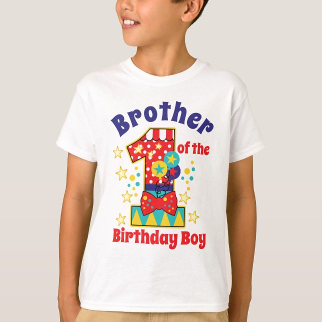 Camiseta Hermano de Carnaval del primer niño de cumpleaños (Anverso)