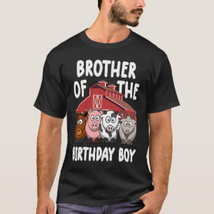 Camiseta hermano de cumpleaños de la granja de niños de cum
