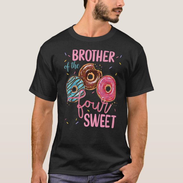 Camiseta Hermano De Dulce Cuatro Cuarto Donut Bday Fiesta E (Anverso)