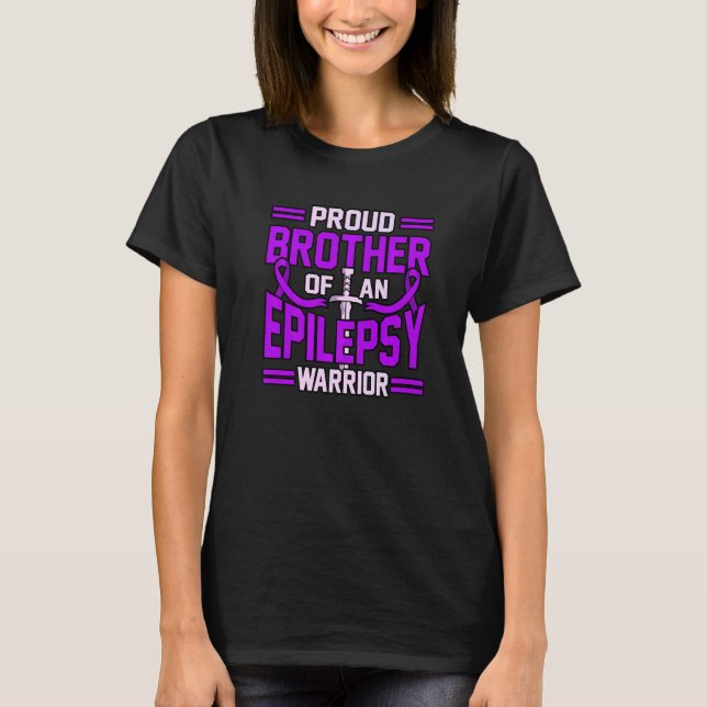 Camiseta Hermano De Epilepsia Guerrero De Cinta Púrpura (Anverso)