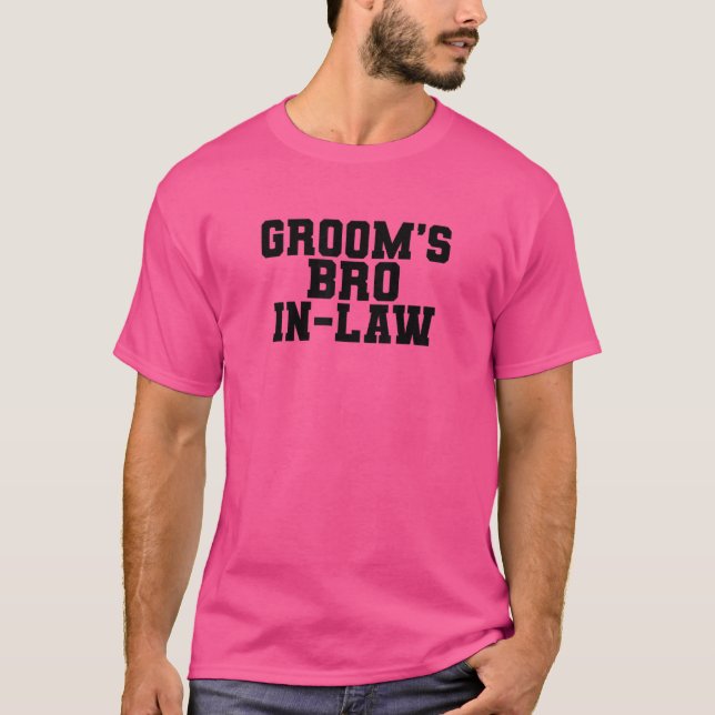Camiseta Hermano de familia de cuñado de novio de hombre Gr (Anverso)