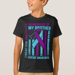 Camiseta Hermano de la bandera de conciencia del suicidio d
