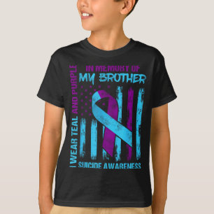 Camiseta Hermano de la bandera de conciencia sobre el suici