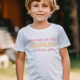 Camiseta Hermano de la chica de cumpleaños Alice en el país