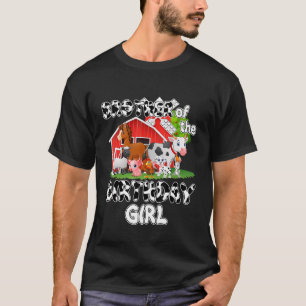 Camiseta Hermano De La Chica De Cumpleaños Cow Farm Animal 