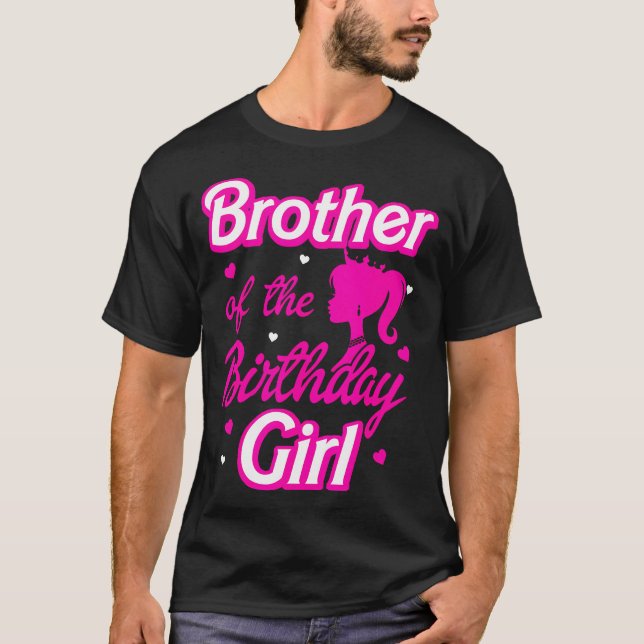 Camiseta Hermano De La Chica De Cumpleaños Doll Fiesta De F (Anverso)