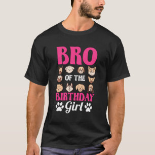 Camiseta Hermano De La Chica De Cumpleaños Perro Paw Fiesta