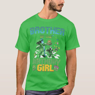 Camiseta Hermano de la chica del cumpleaños divertido video