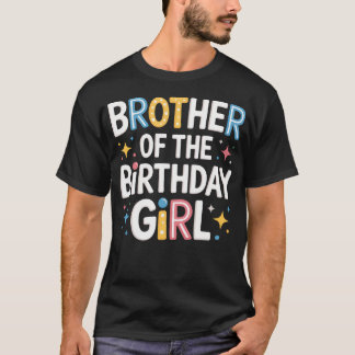Camiseta Hermano De La Cumpleañera Rosa Fiesta Familiar