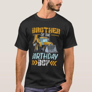 Camiseta Hermano De La Excavadora De La Construcción Del Ni