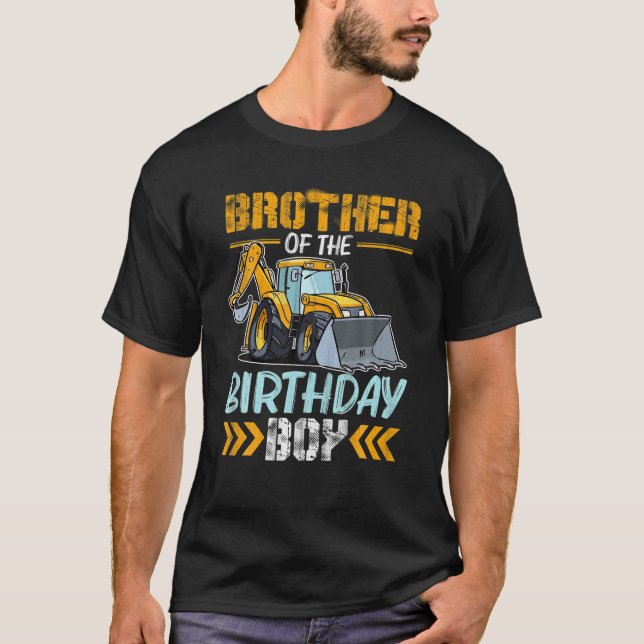 Camiseta Hermano De La Excavadora De La Construcción Del Ni (Anverso)