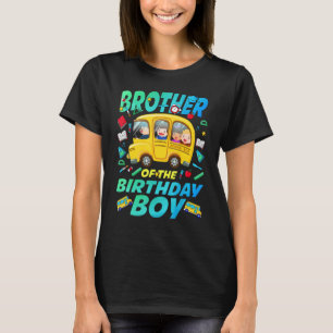 Camiseta Hermano de la familia Bday de Autobús Escolar de C