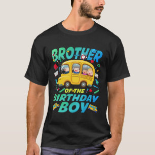 Camiseta Hermano de la familia Bday de Autobús Escolar de C