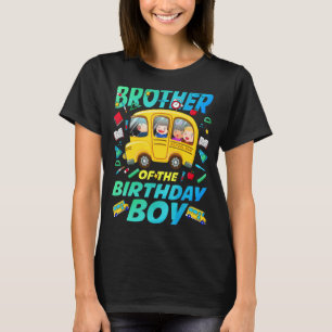Camiseta Hermano de la familia Bday de Autobús Escolar de C