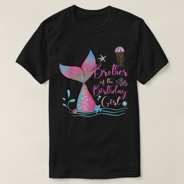 Camiseta Hermano De La Familia Mágica De La Chica De Cumple (Diseño del anverso)