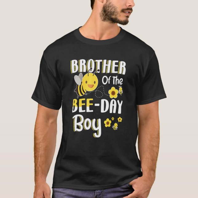 Camiseta Hermano De La Fiesta De Cumpleaños De Bee Day Boy  (Anverso)