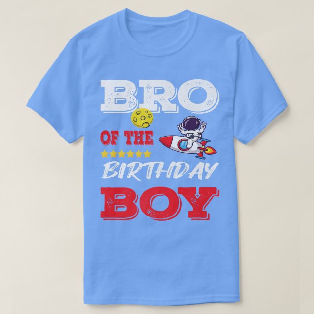 Camiseta Hermano de la fiesta de cumpleaños del niño astron (Diseño del anverso)