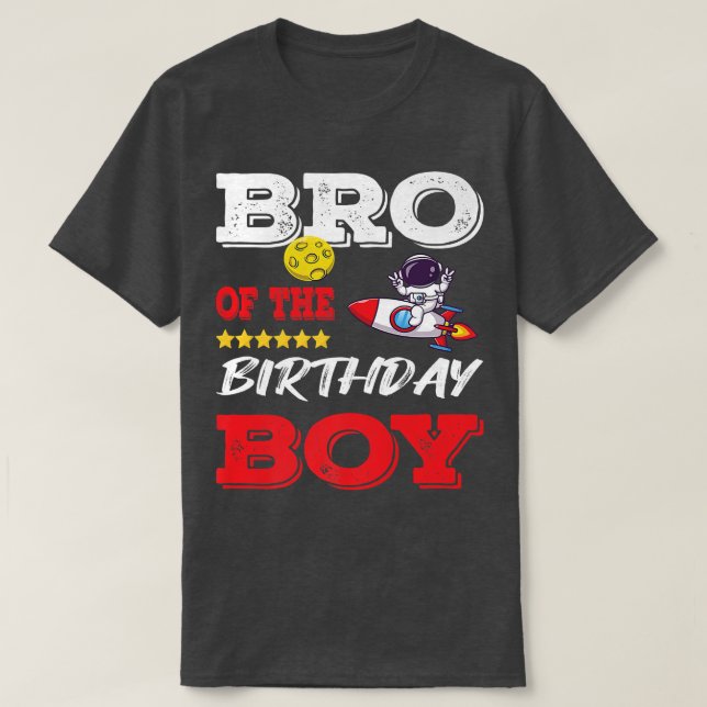 Camiseta Hermano de la fiesta de cumpleaños del niño astron (Diseño del anverso)