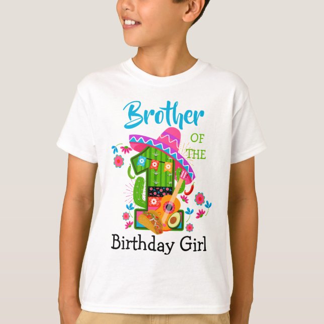 Camiseta Hermano de la fiesta de primer cumpleaños | México (Anverso)
