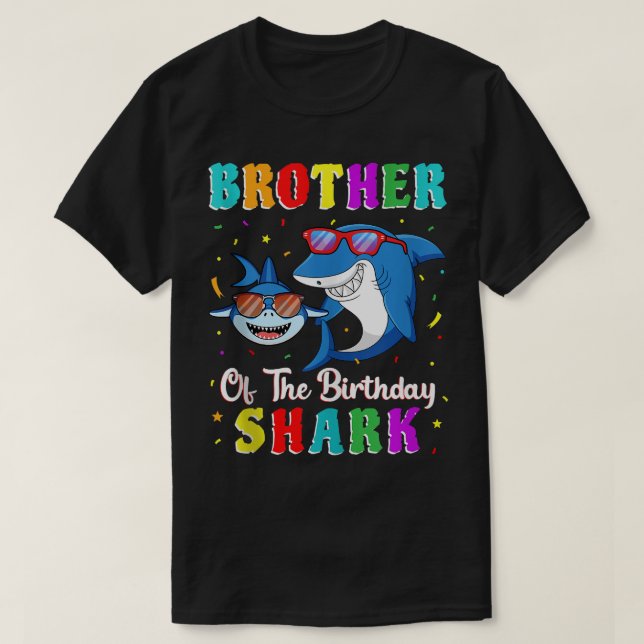 Camiseta Hermano De La Litt De Cumpleaños De La Familia Sha (Diseño del anverso)