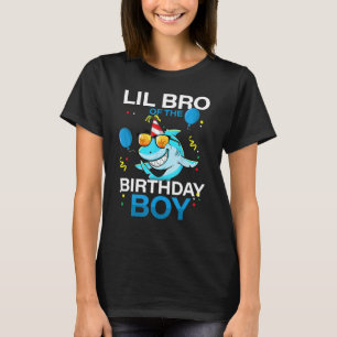 Camiseta Hermano de la Matanza Temática Birthday Boy Shark